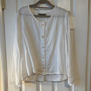 Flax Linen Button-up Top